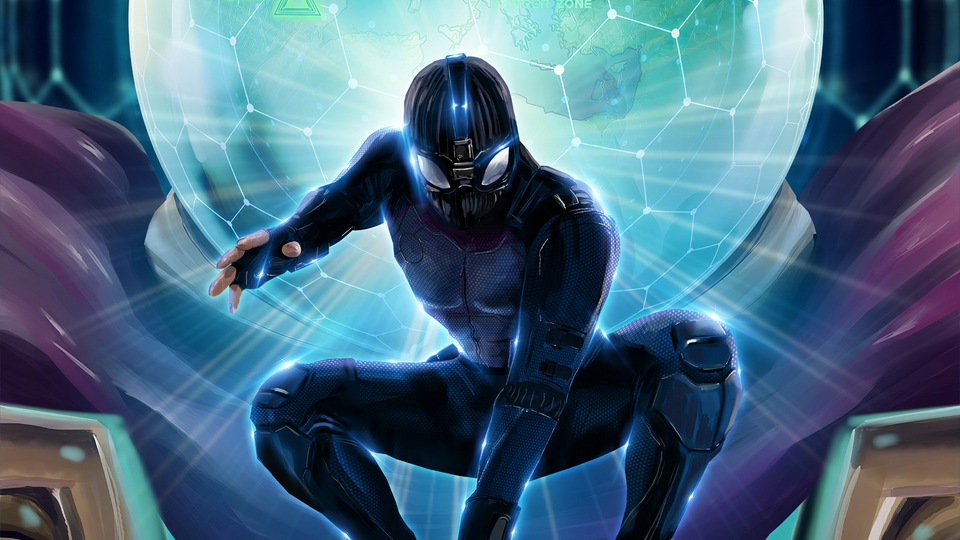 Произведение искусства черного Человека-паука