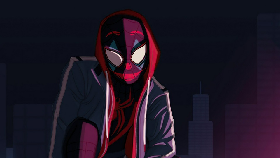 Мальчик в толстовке с капюшоном Человека-паука