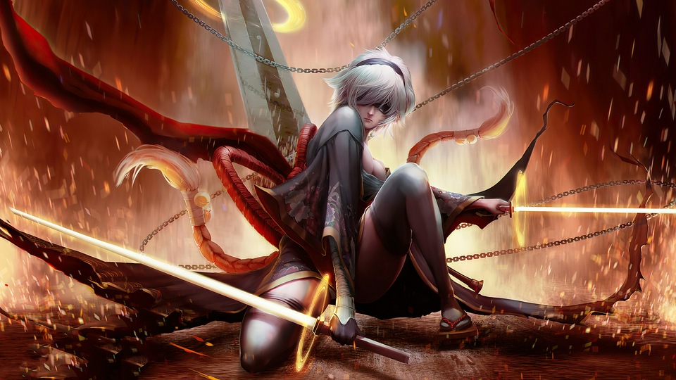 2b Nier Fanart4k Художественное произведение