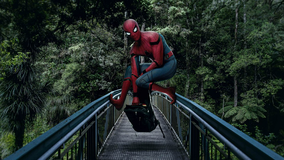 Человек-паук на мосту