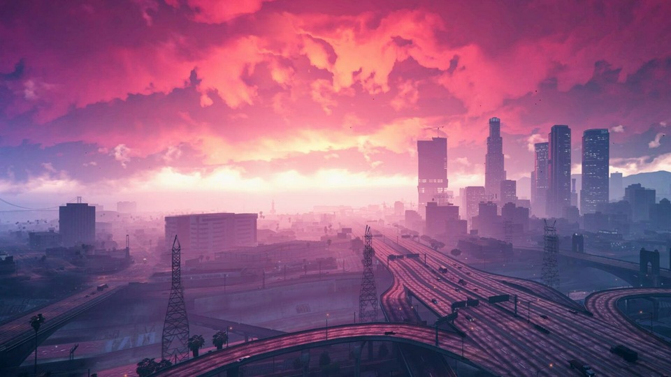 Художественное оформление Grand Theft Auto V Sunset