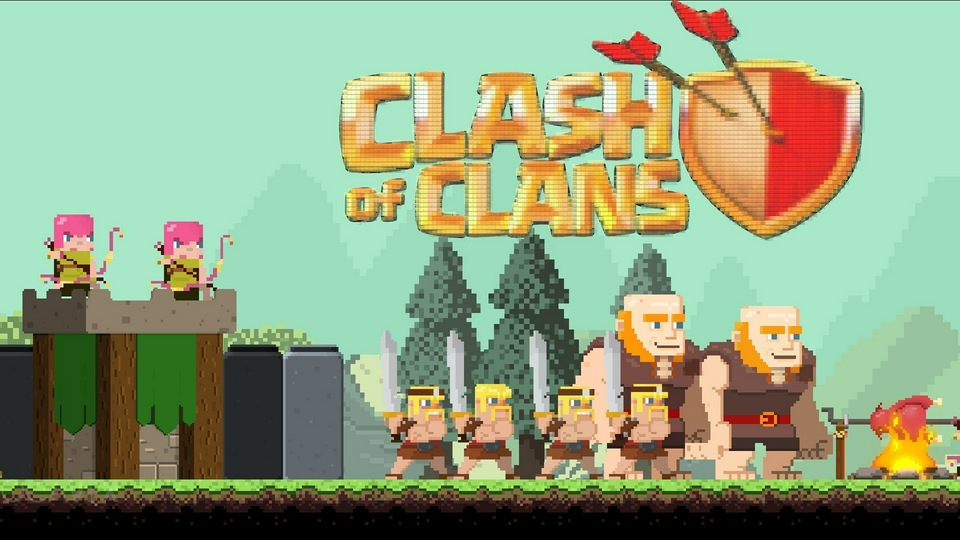 8-битный минимализм Clash Of Clans