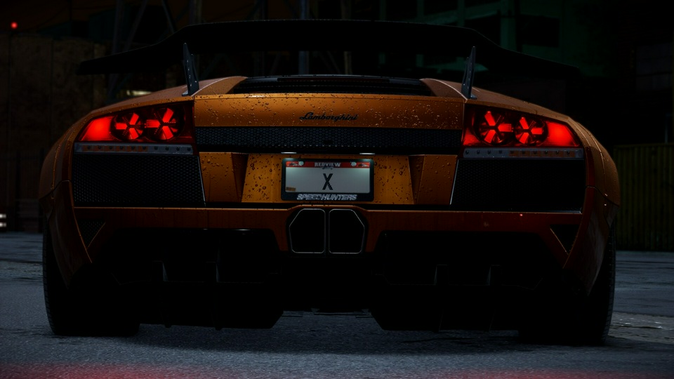 Оранжевый Lamborghini Need For Speed Сзади