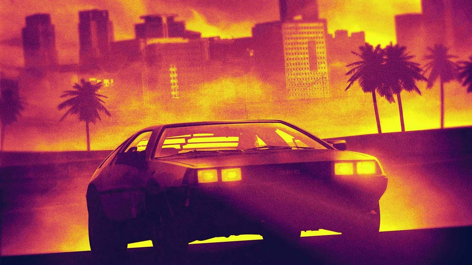 Обложка видеоигры DMC DeLorean Hotline Miami