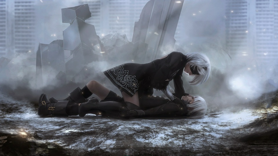 NieR Автоматы 2B и 9S Арт