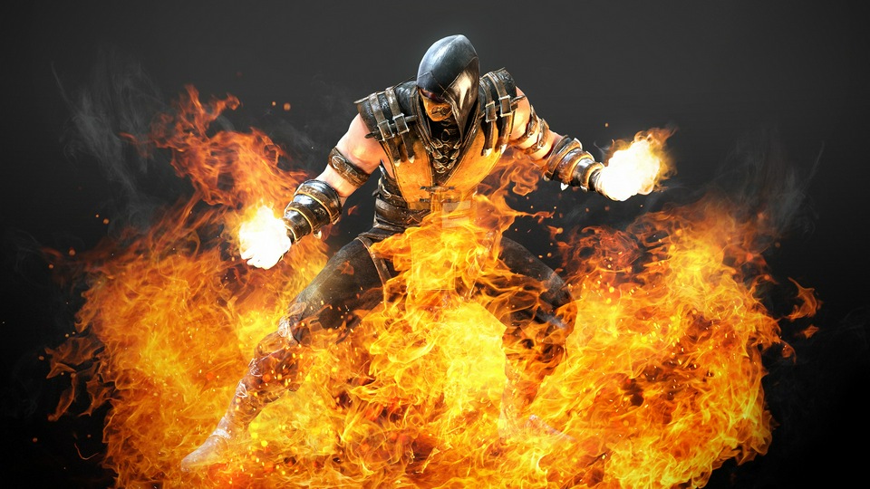 Произведение искусства Hellfire Scorpion Mortal Kombat X 5k