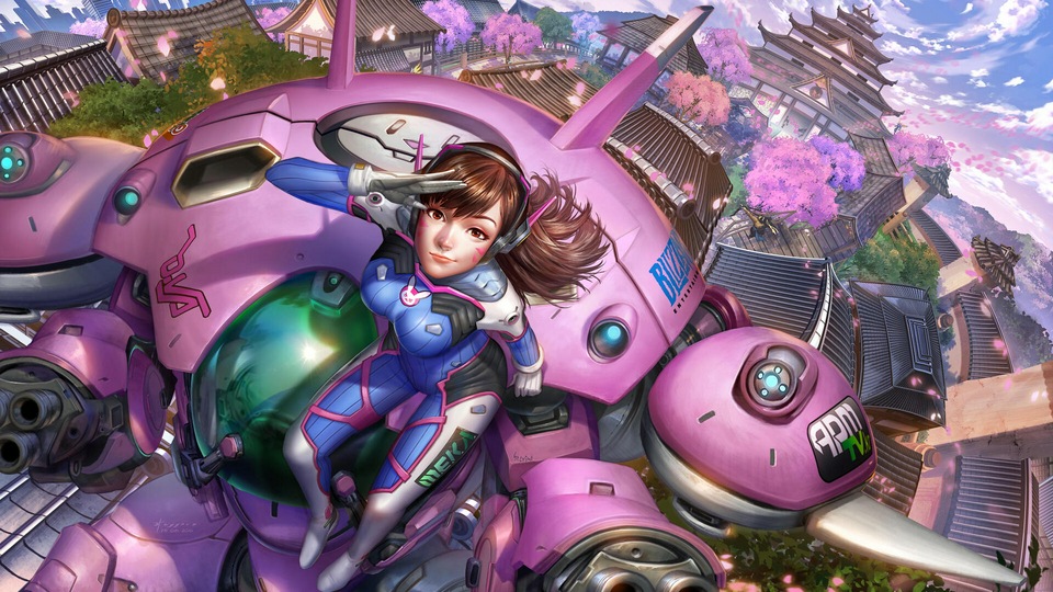 Dva Overwatch 4k Арт