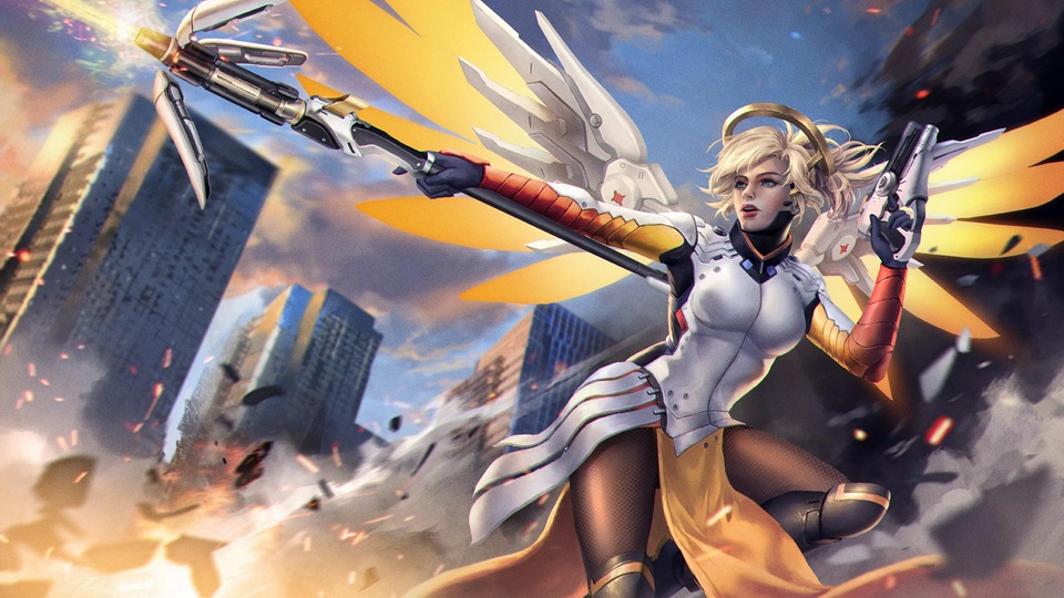 Фанарт игры Mercy Overwatch