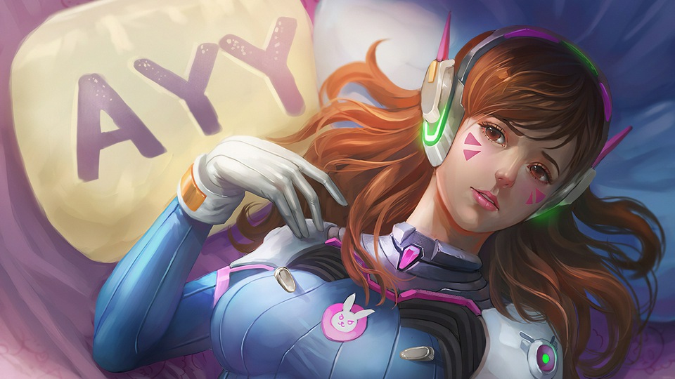 Dva Overwatch 4k Милый