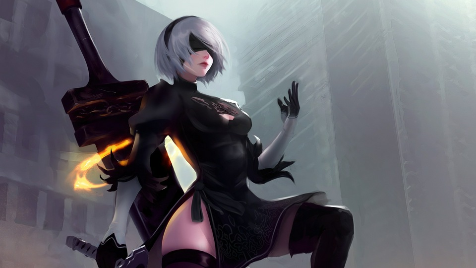 2b Nier Automata Art Artstation 4k