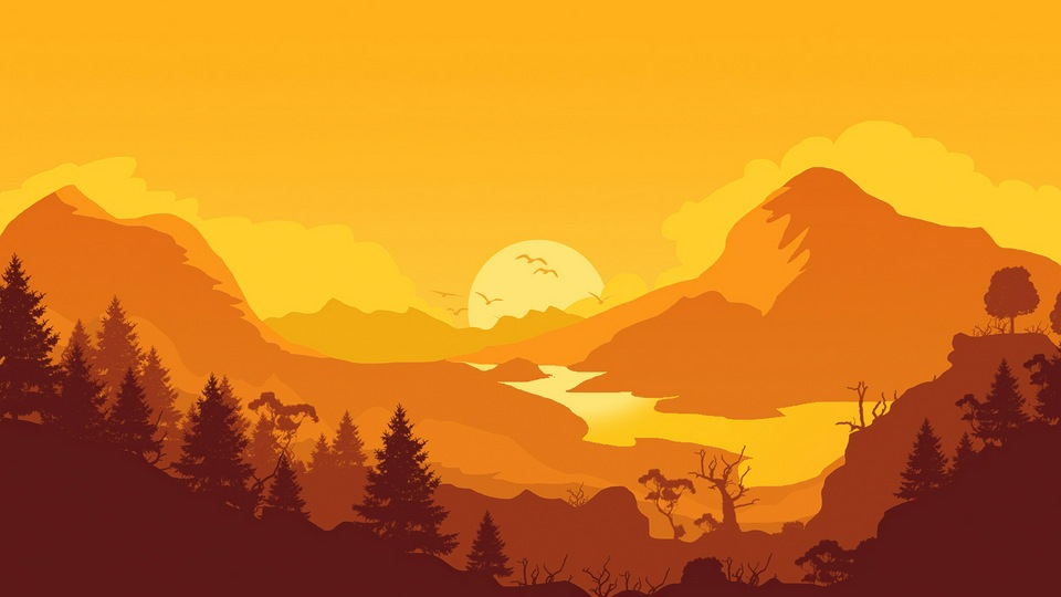 Firewatch Sunrise Минимальный 4k