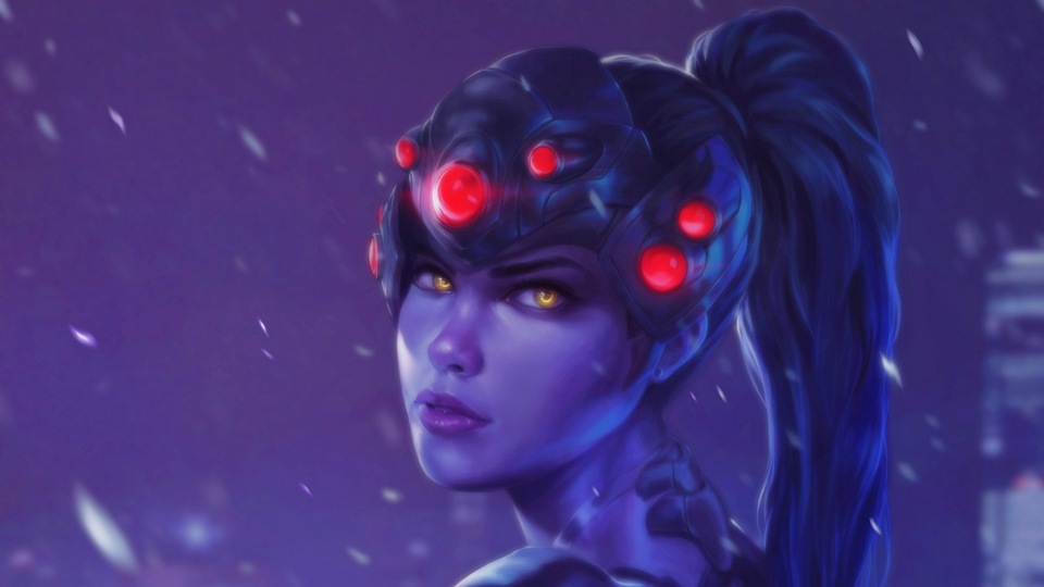 Фан-арт персонажа Widowmaker Overwatch 4k