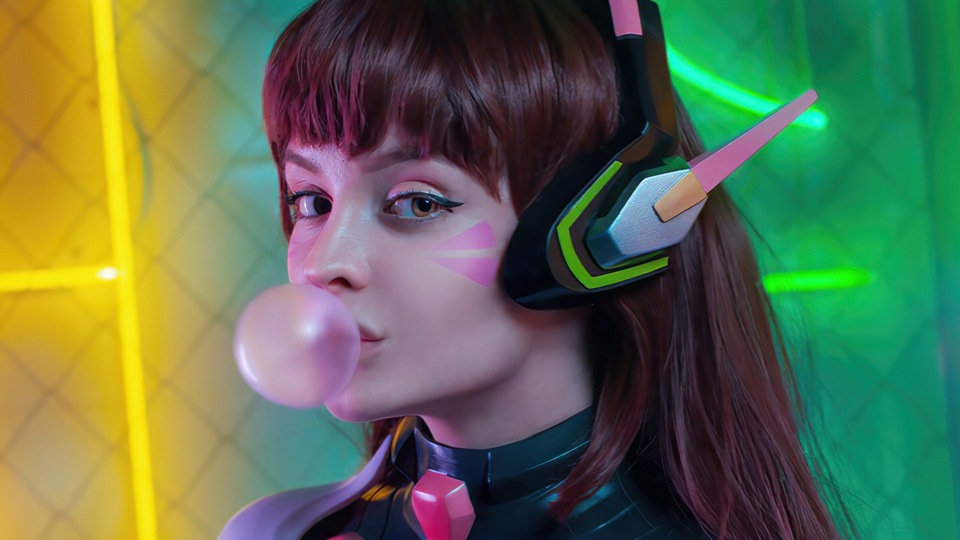 Dva Overwatch Игра Косплей Девушка 4k