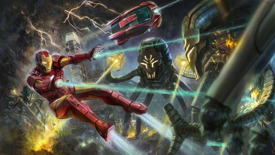 Художественное произведение Железного человека 5k 2018