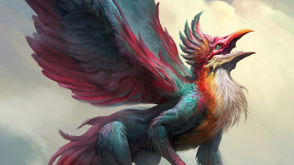 Произведение искусства с грифоном