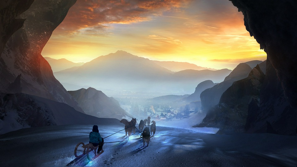 Снежные тропы Художественное оформление Креативные собачьи следы