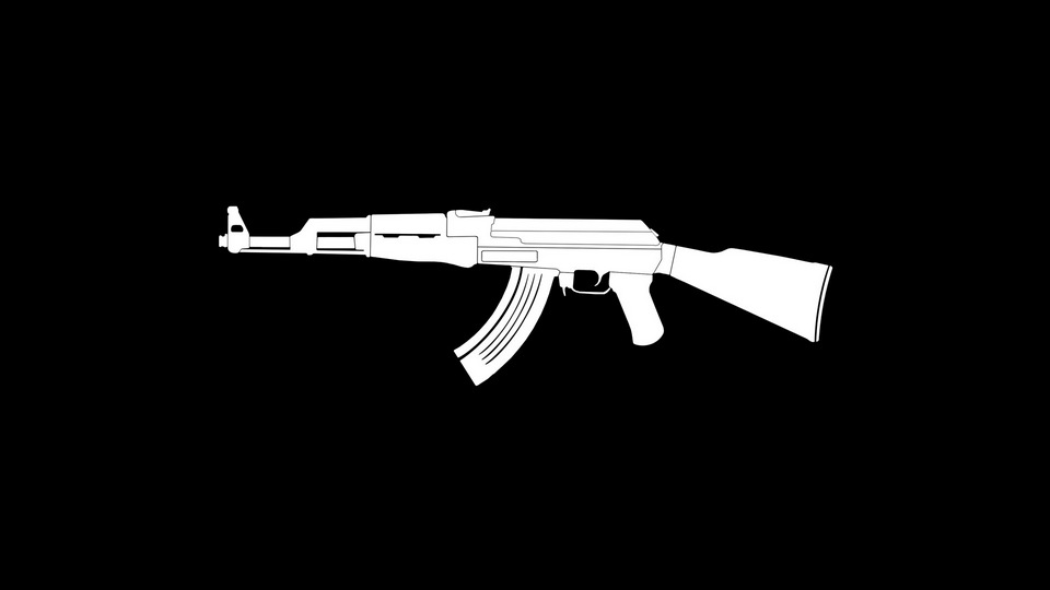 Пистолет АК47 Оружейный минимализм