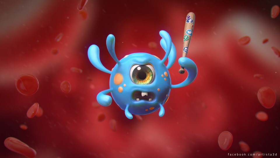 Иллюстрация социальной бактерии