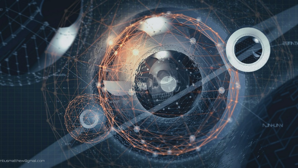 Будущее цифровое рисование Абстрактное искусство 4k