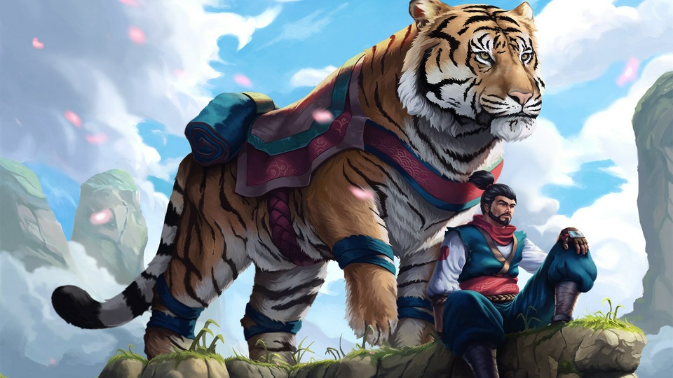 Человек с тигром