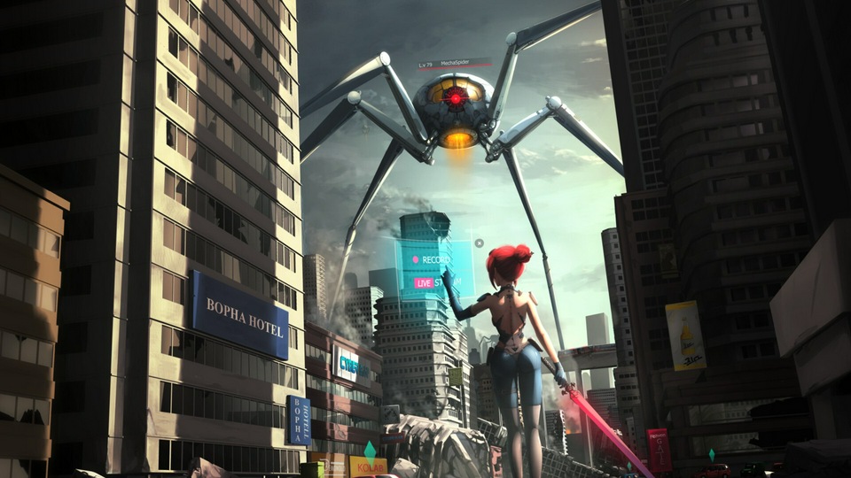 Изящная девушка-воин-Муравьиный монстр