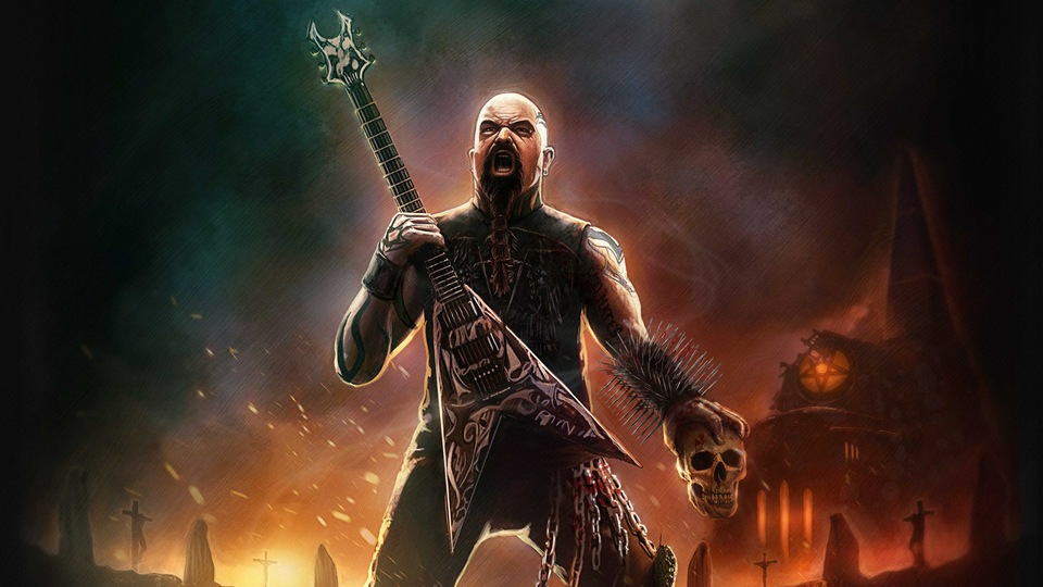 Лысый Мужчина с гитарой