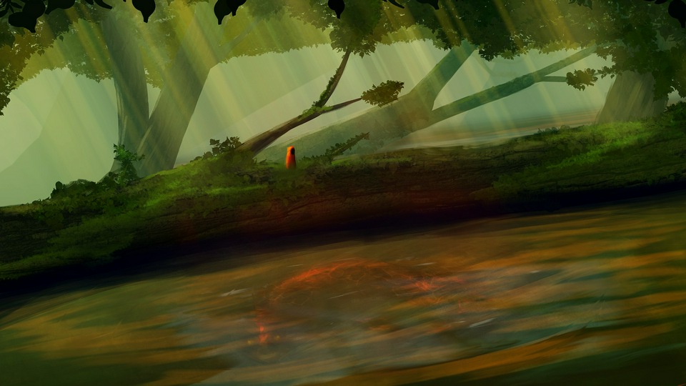 Маленький Рыжий Парень в Лесу