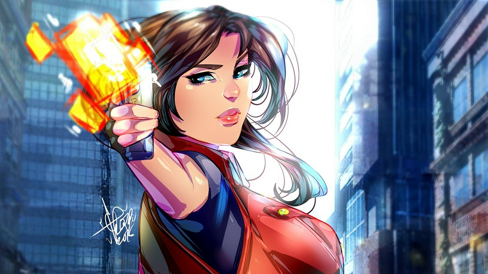 Направленное Оружие Девушки Художественное Искусство