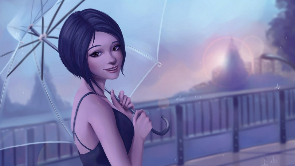 Летний вечер под дождем