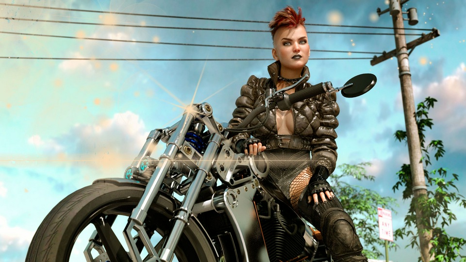 Девушка на велосипеде