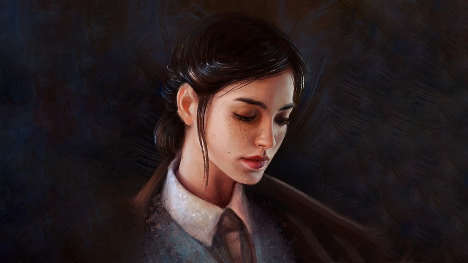 Девушка с трещинами 4k