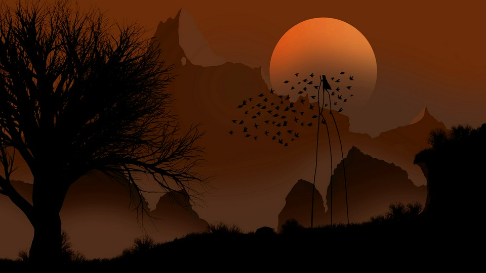 Птичий пастух, идущий через Горы 5 км