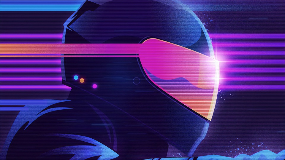 Байкерский шлем Retrowave