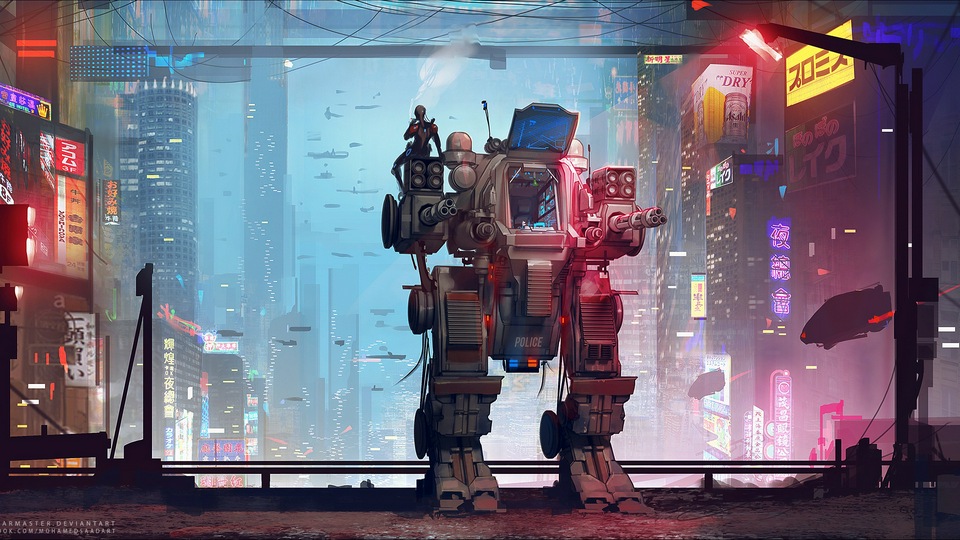 Свободный от дежурства Scifi Robo