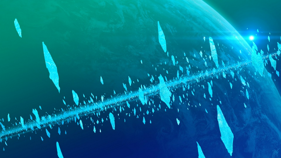 Падают ледяные астероиды