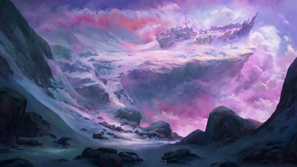 Снежный пейзаж потерпевшего кораблекрушение 4k