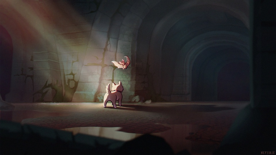 Неопределенная дружба летучей мыши и собаки