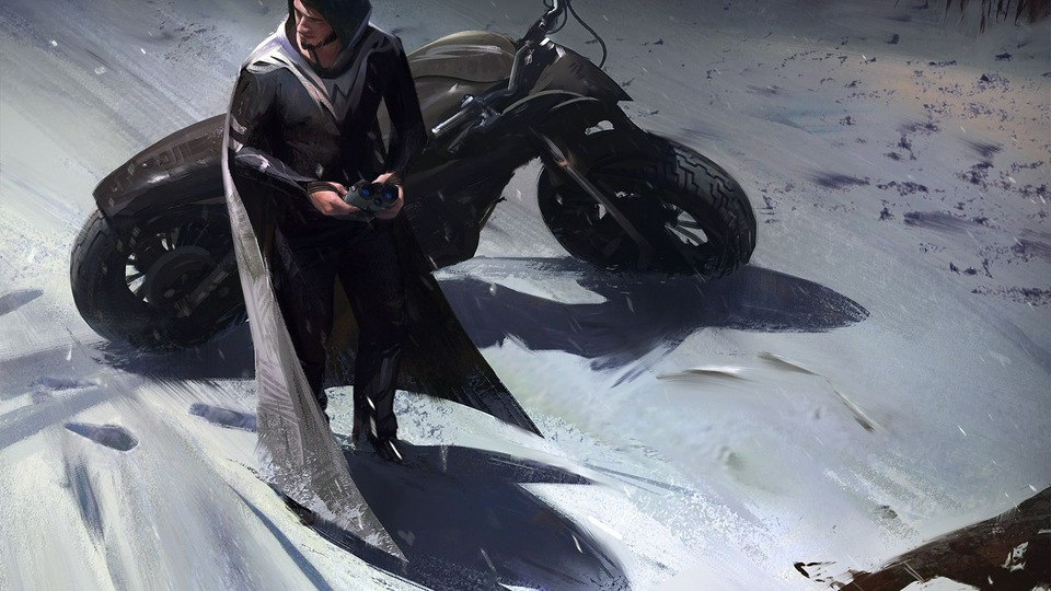 Мужчина рядом с велосипедом