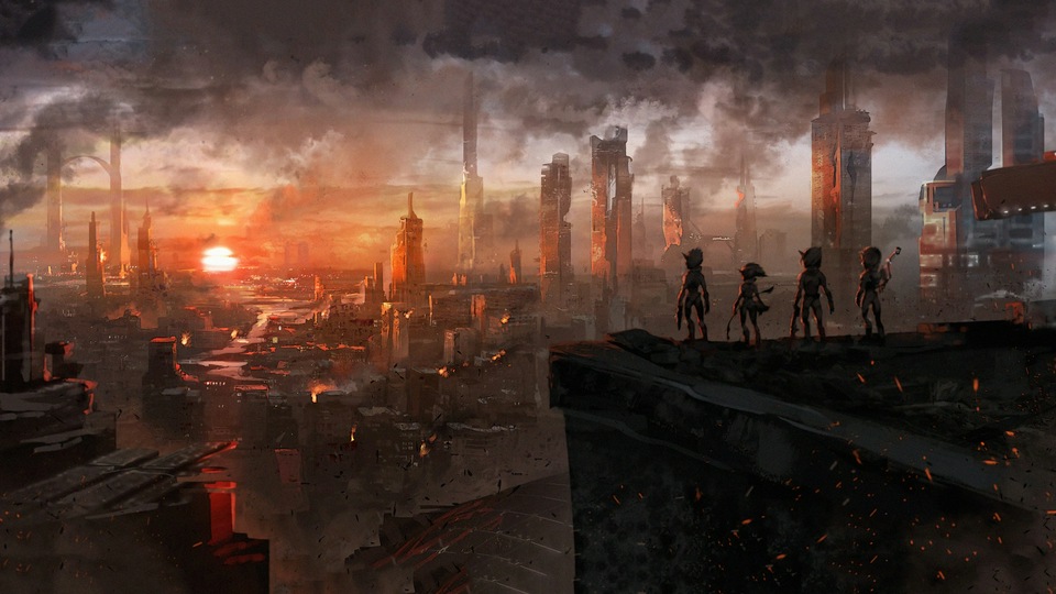 Взорванный город 4k