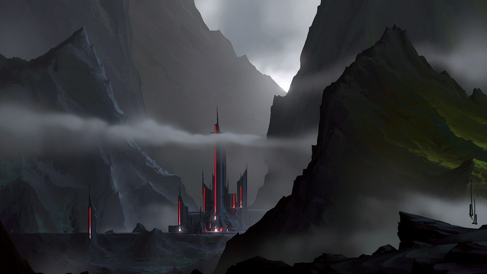 Среди скал 4k