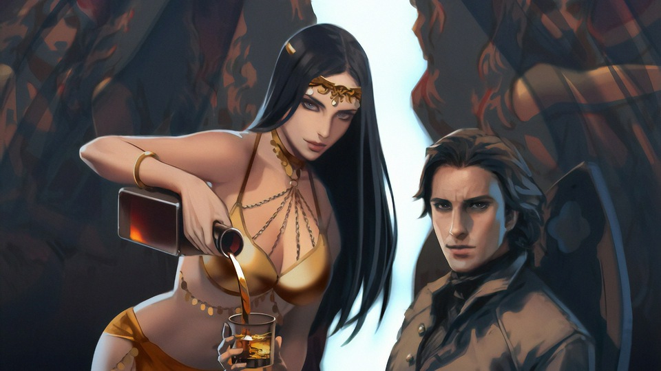 Девушка, Подающая Напиток Своему Королю