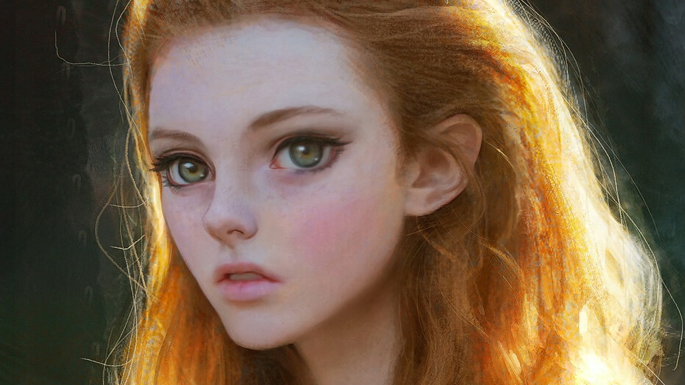 Цифровое искусство простой девушки