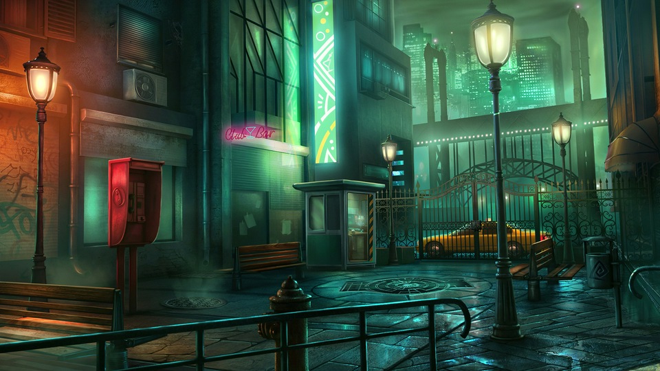 Цифровое искусство городской ночи 4k