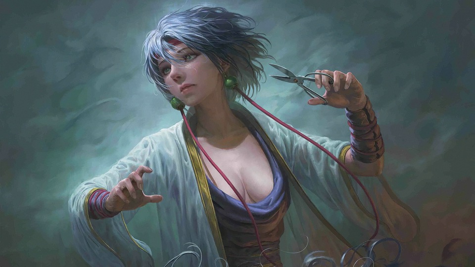 Девочка с маленькими Ножницами