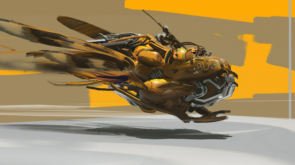 Корабль с жуками 4k