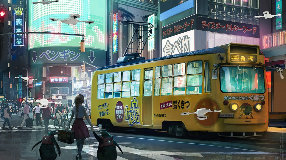 Девушка с Пингвинами