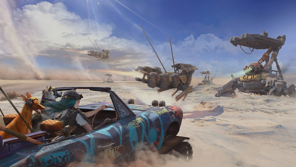 Автомобиль атакует корабли