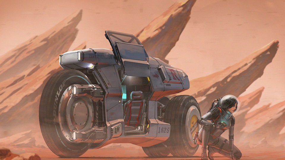 Девушка на Кибербайке