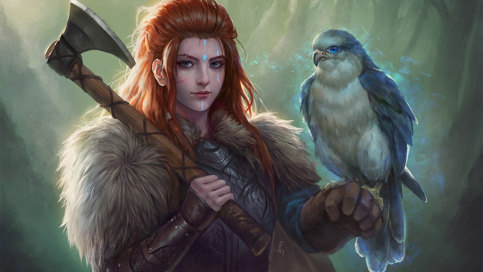 Ангел-птица-компаньон 4k