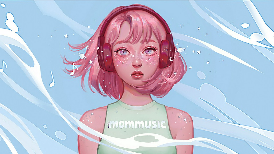 Мама Музыкальная девушка 4k